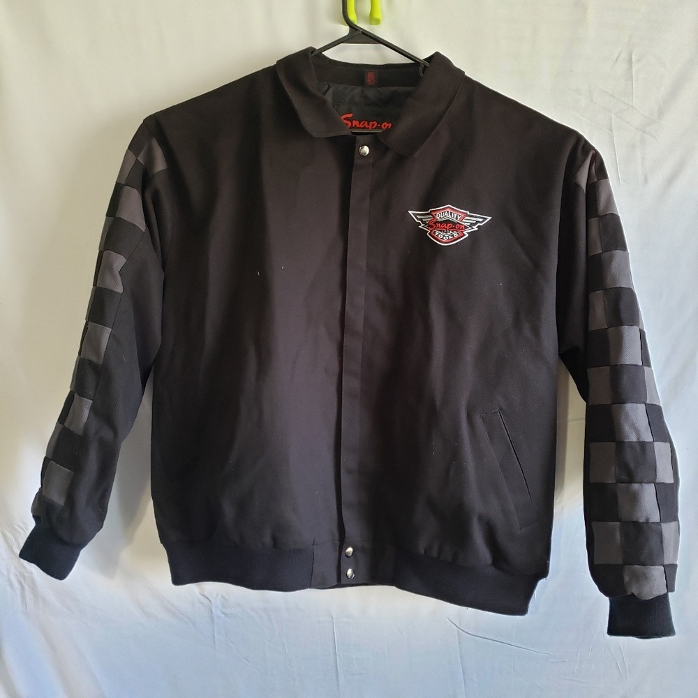Snap-On bomber style Jacket Checkered Sleeve XXL